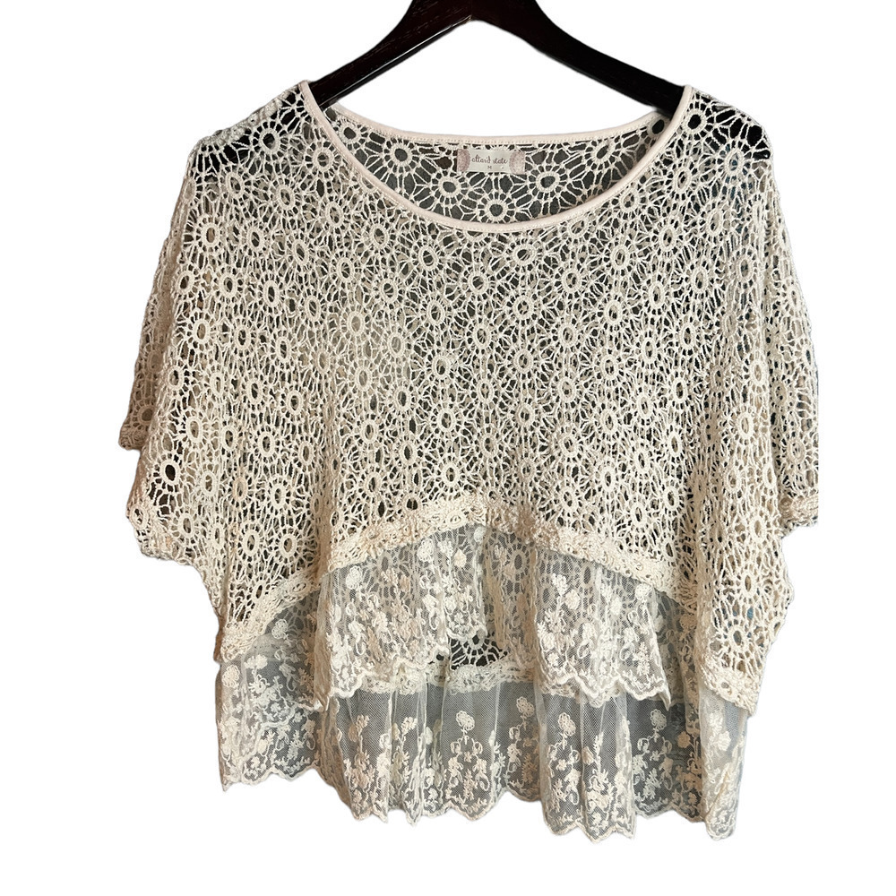 altar’d state Mesh Top / Body 100% Cotton,Trim 70%Cotton,30% Polyester